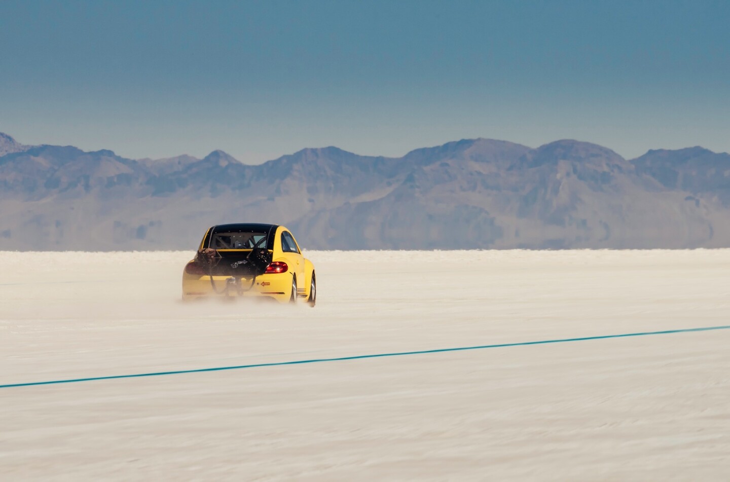 In addition to its heavily modified 2.0-liter turbo engine, the LSR has a low ride height, fortified racing cabin and Salt Flat wheel/tires