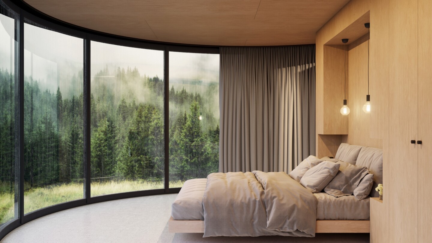 The LumiPod has a floorspace of around 17 sq m (182 sq ft)