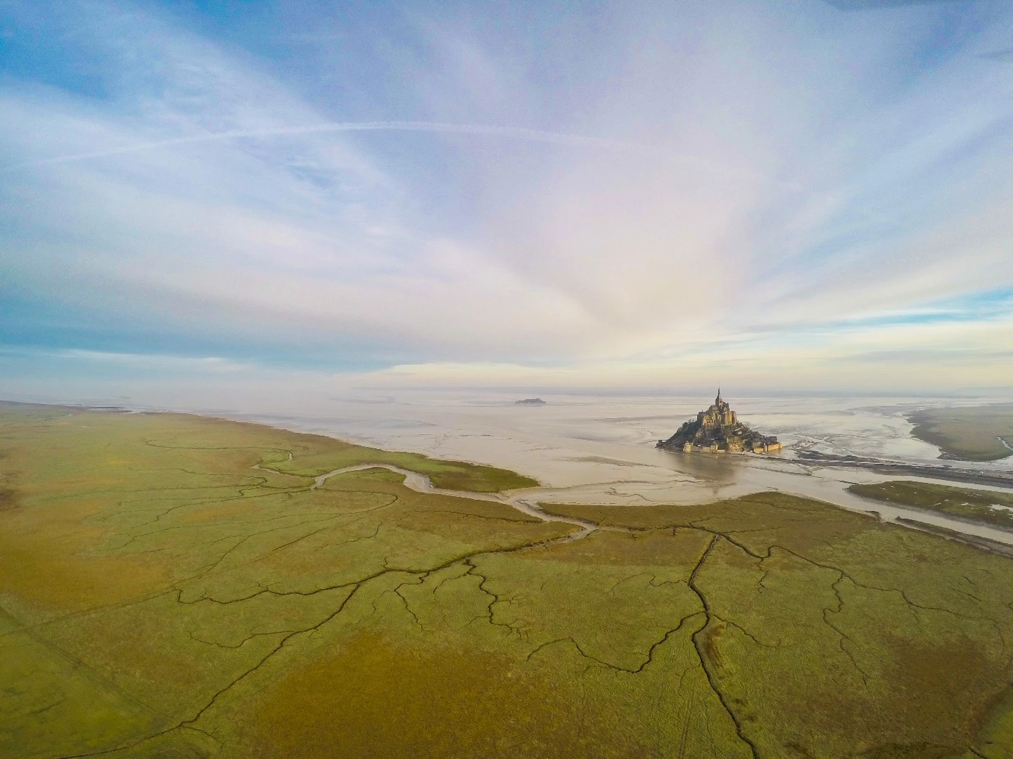 A photo of the Mont Saint Michel island commune off the coast taken at high tide came second in the Places category