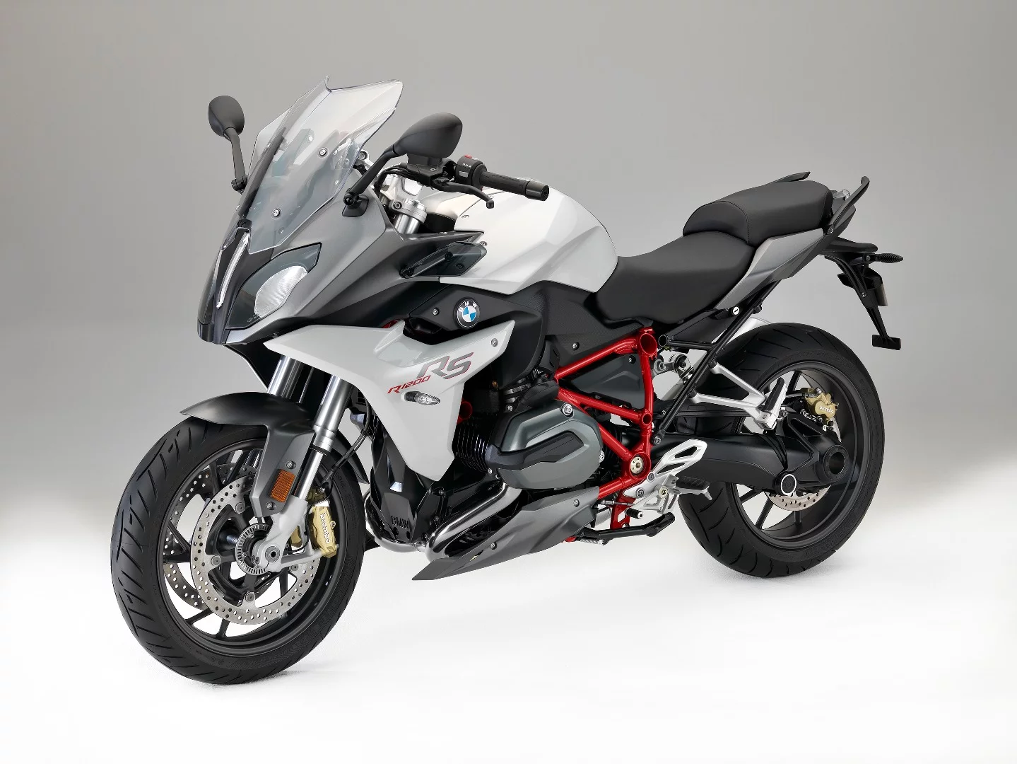 The 2017 BMW R 1200 RS Sport in Light White metallic / Magellan Grey metallic matt color