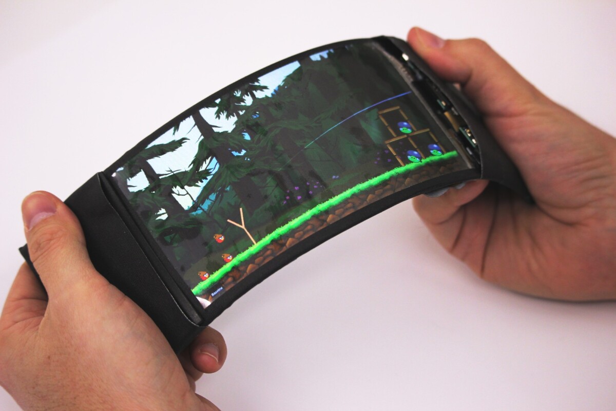 Uses for the bending tech could go beyond flipping through virtual books, with the team suggesting that it could be useful in games