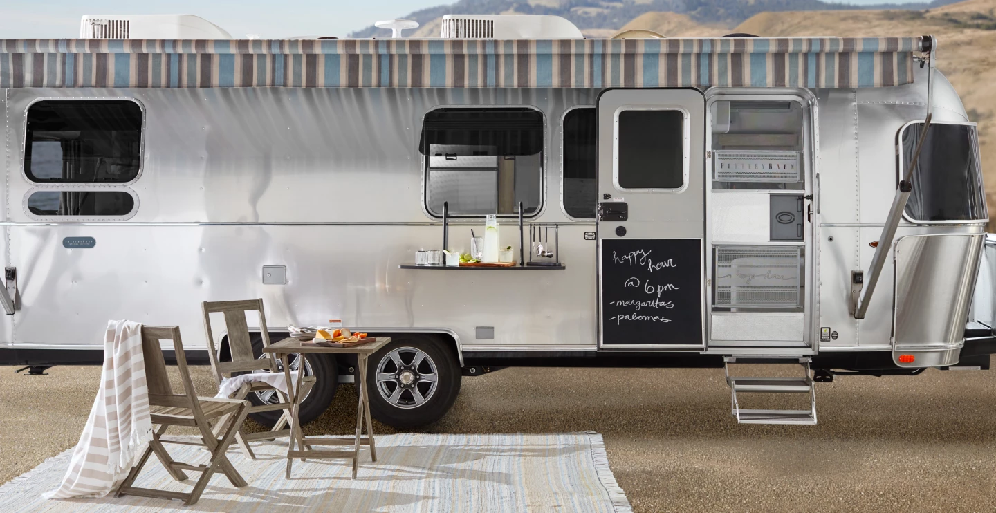 The newest Airstream sets the perfect happy hour scene