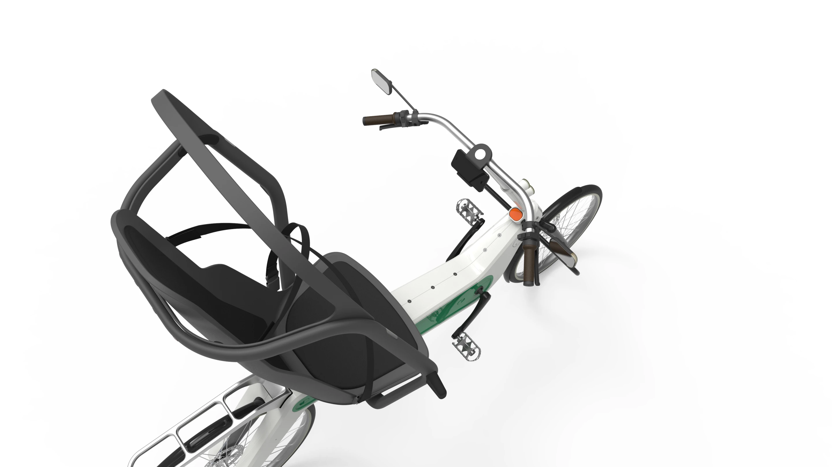 A top view of the babel Bike