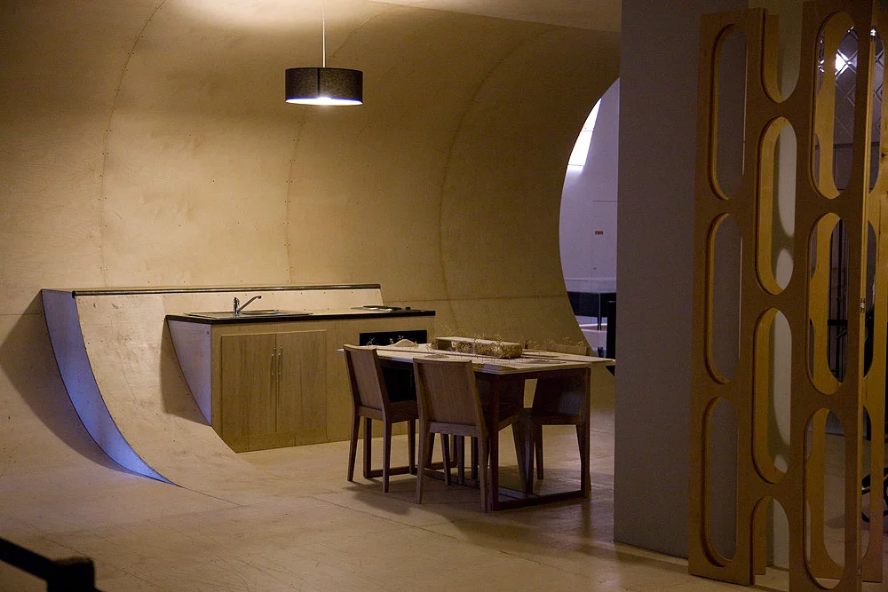 The PAS House is a dwelling meant as a tribute to the skateboarding lifestyle, featuring 'skateable' walls and furniture.