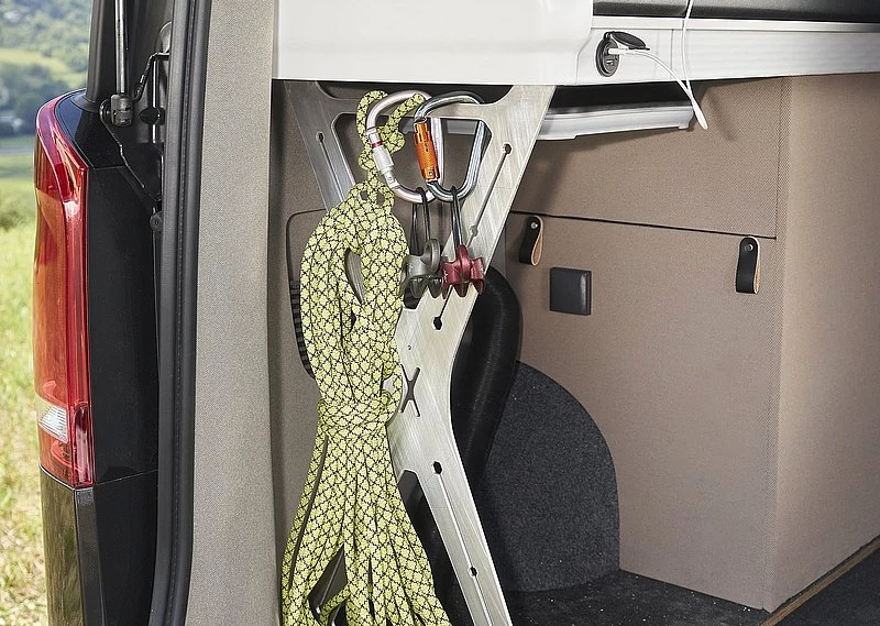 More than just distinctive looks, the X supports are designed to hold climbing gear and other essentials, adding to the Urban X's sportiness