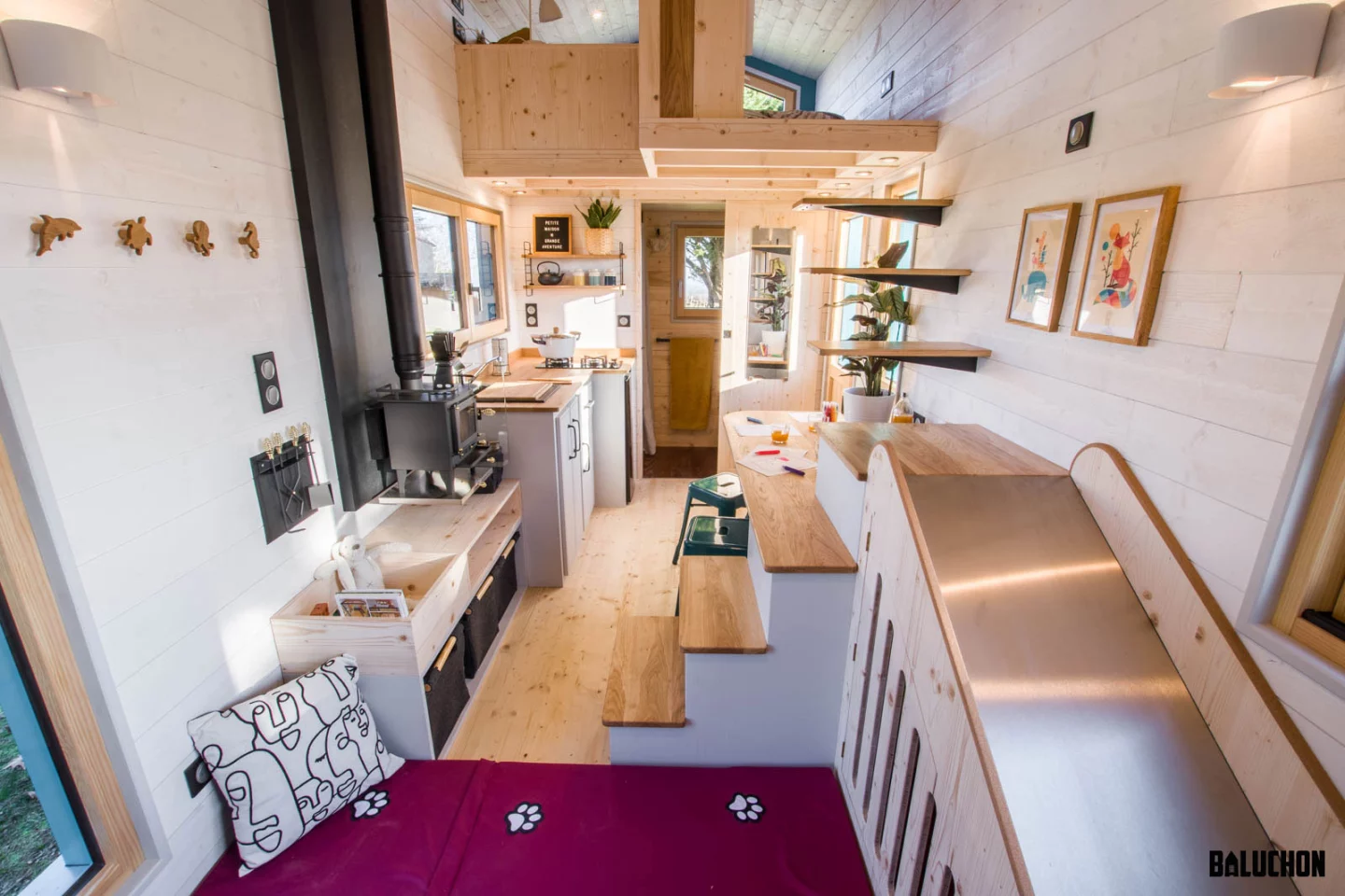 La Maison du Bonheur will eventually be used as a standard tiny house when the owner's child grows up
