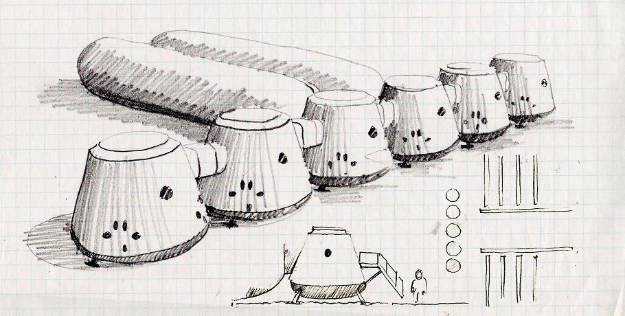 Sketch of the Mars One settlement. The company worked at this project in secret since January 2011 (Image: Mars One)