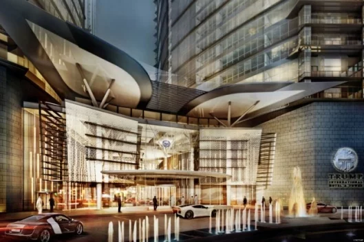 The lobby of the Trump International Hotel & Tower