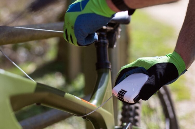 The Hiplok FLX has a 1-meter (3.3-ft) braided steel cable