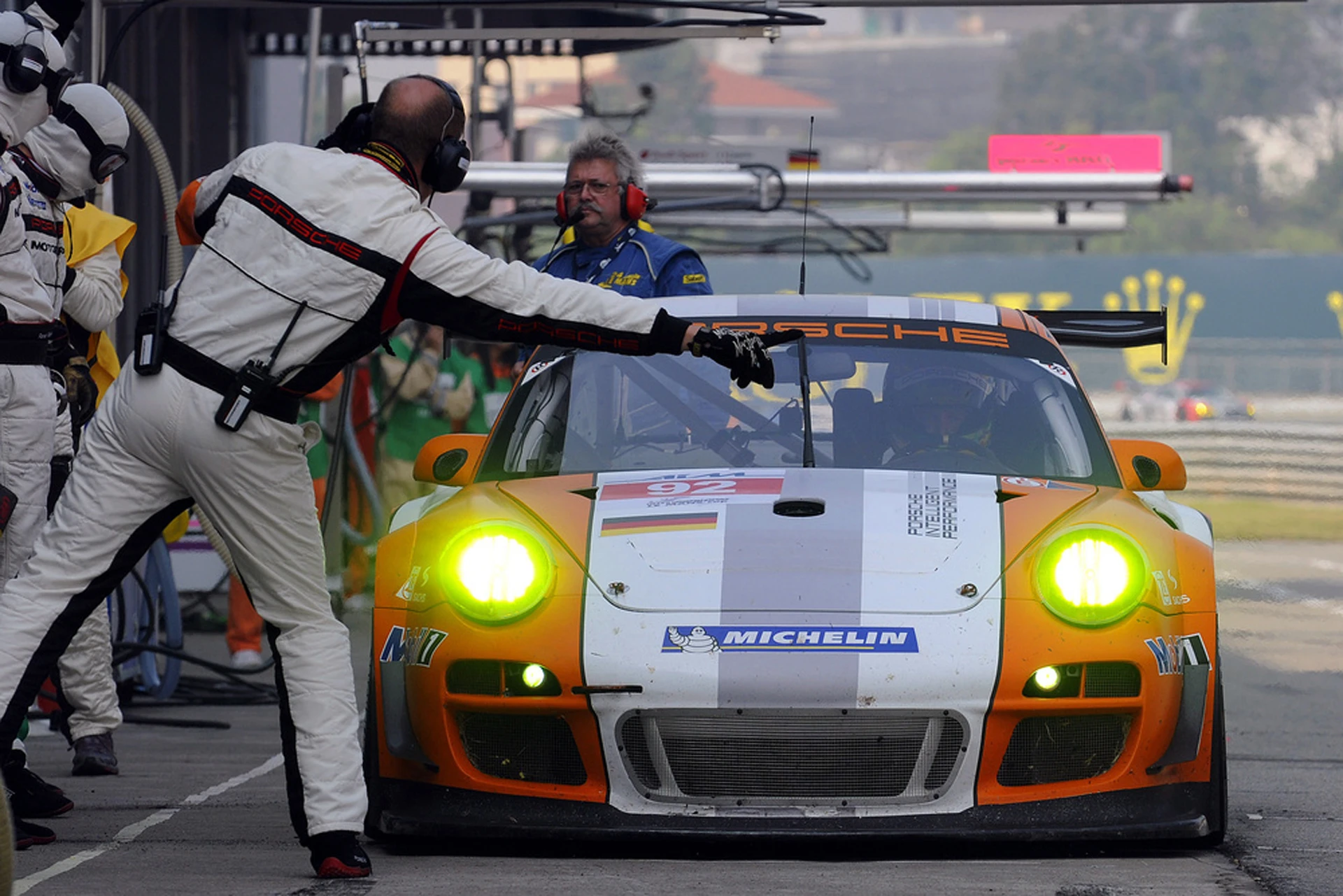 The 911 GT3 R Hybrid in Zuhai last week.