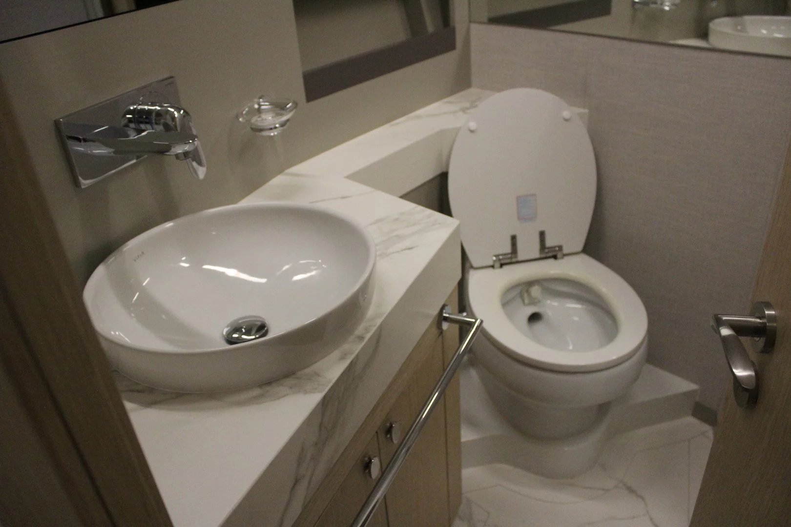 Bathroom on board the Furrion Adonis