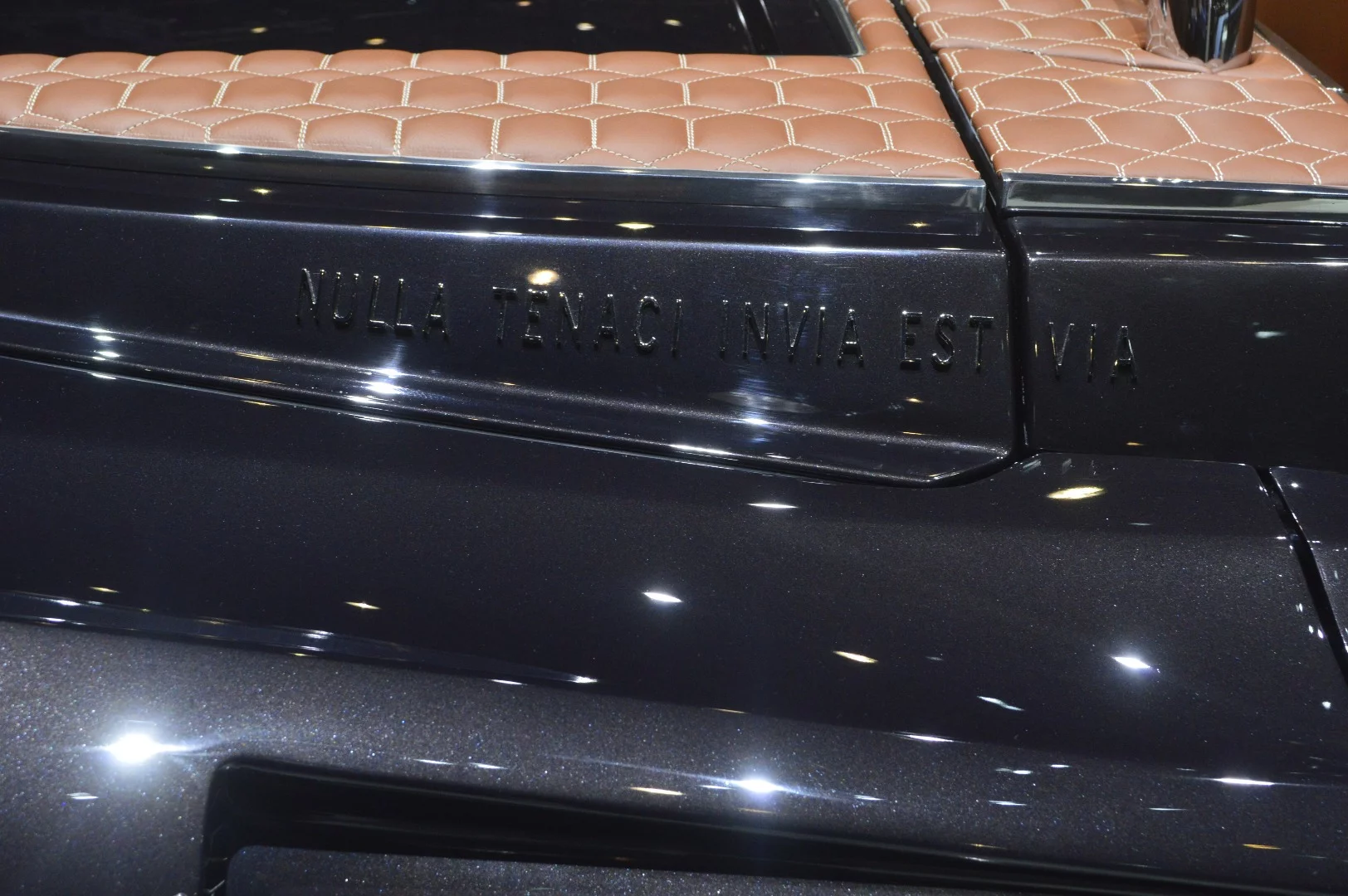 The Spyker motto "Nulla Tenaci Invia Est Via" - "For the tenacious, no road is impassable"