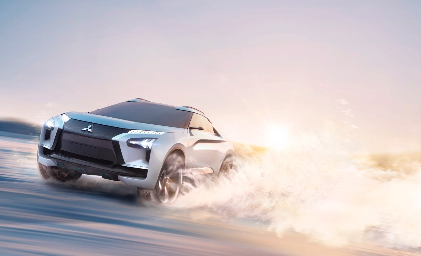 Mitsubishi uses traction control, automated driving assistance and a three-motor 4WD powertrain to offer a quick, taut ride in its e-Evolution concept