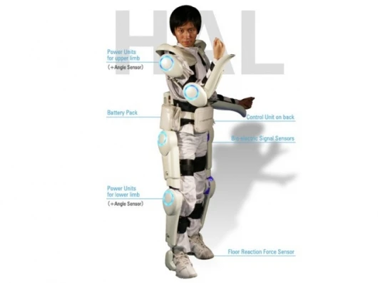 The robotic suit helps augment human motion and strength