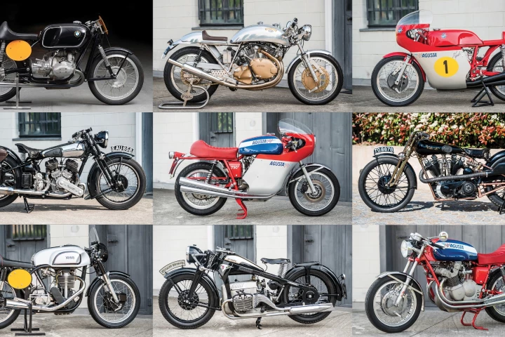 Some of the bikes that went to auction during the Villa Erba auction last Saturday