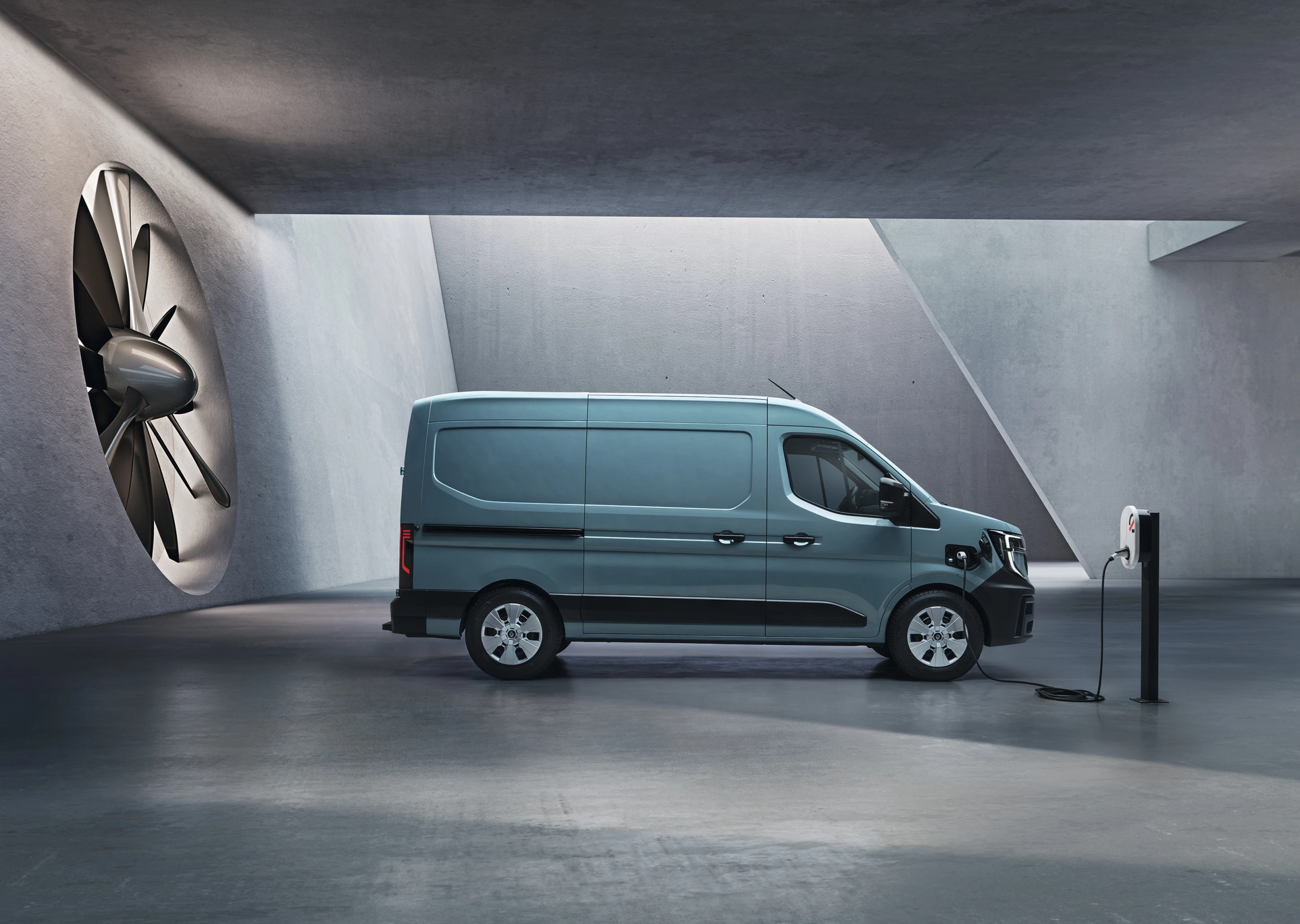 The Renault Master E-Tech electric commercial van was reportedly designed in a wind tunnel to enhance aerodynamics