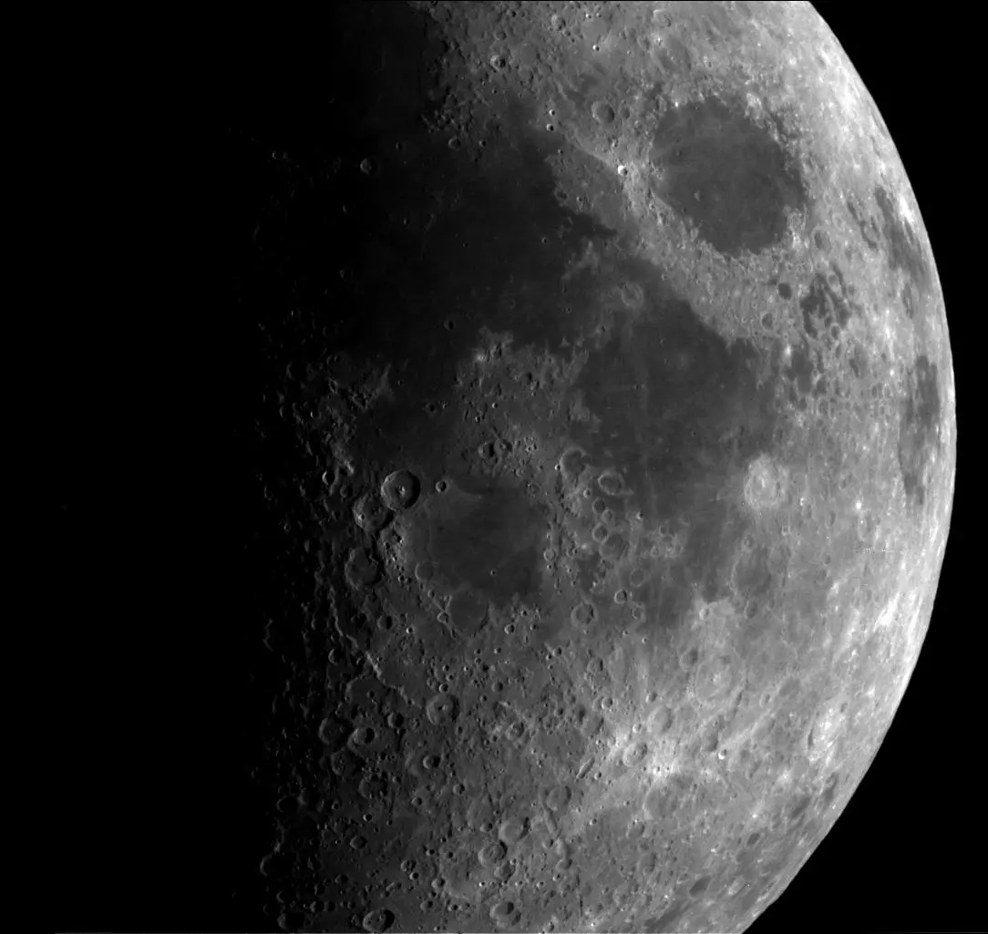 The Moon as seen by the Cassini spacecraft in 1999