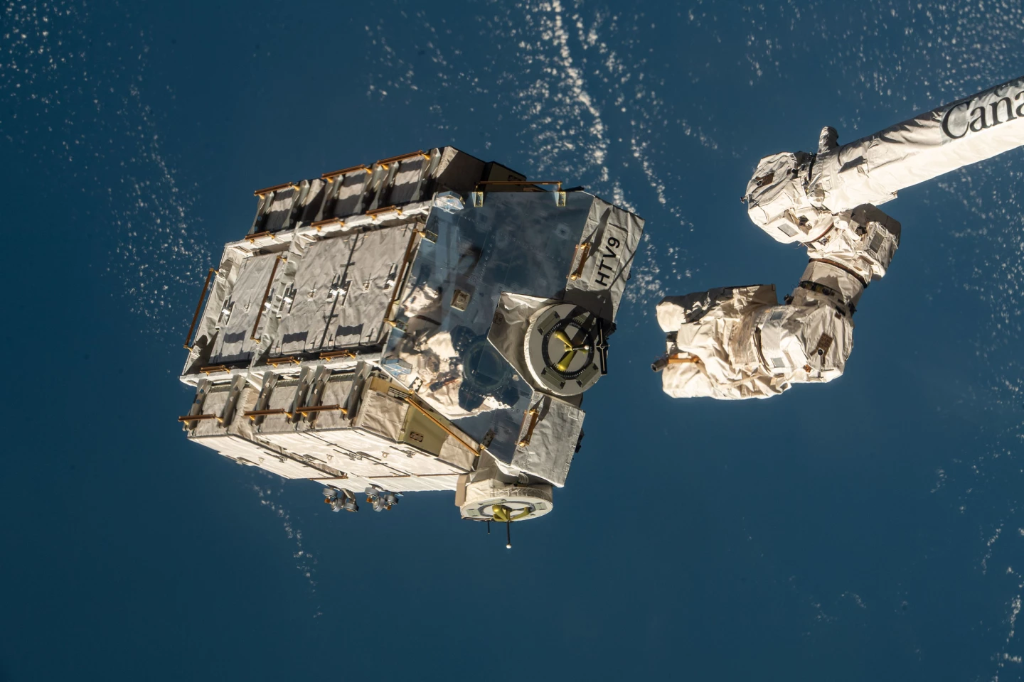 This cargo pallet containing the stanchion that fell to Earth was released from the ISS in March, 2021