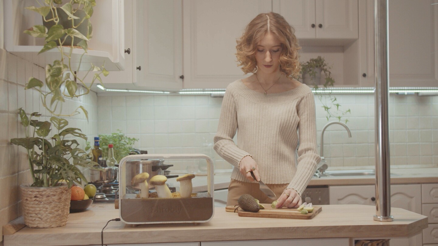 The Shrooly mushroom-growing pods cost $12 each, and produce one to three crops