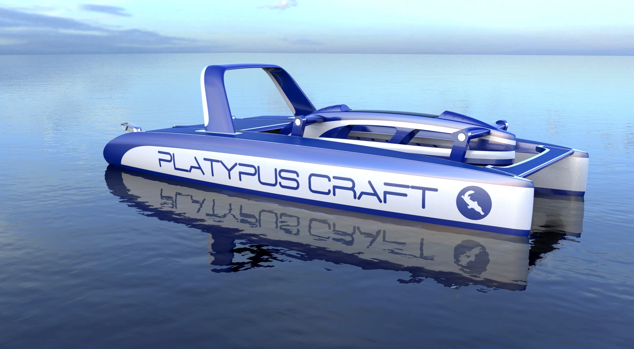 High angle view of the final Platypus design right side