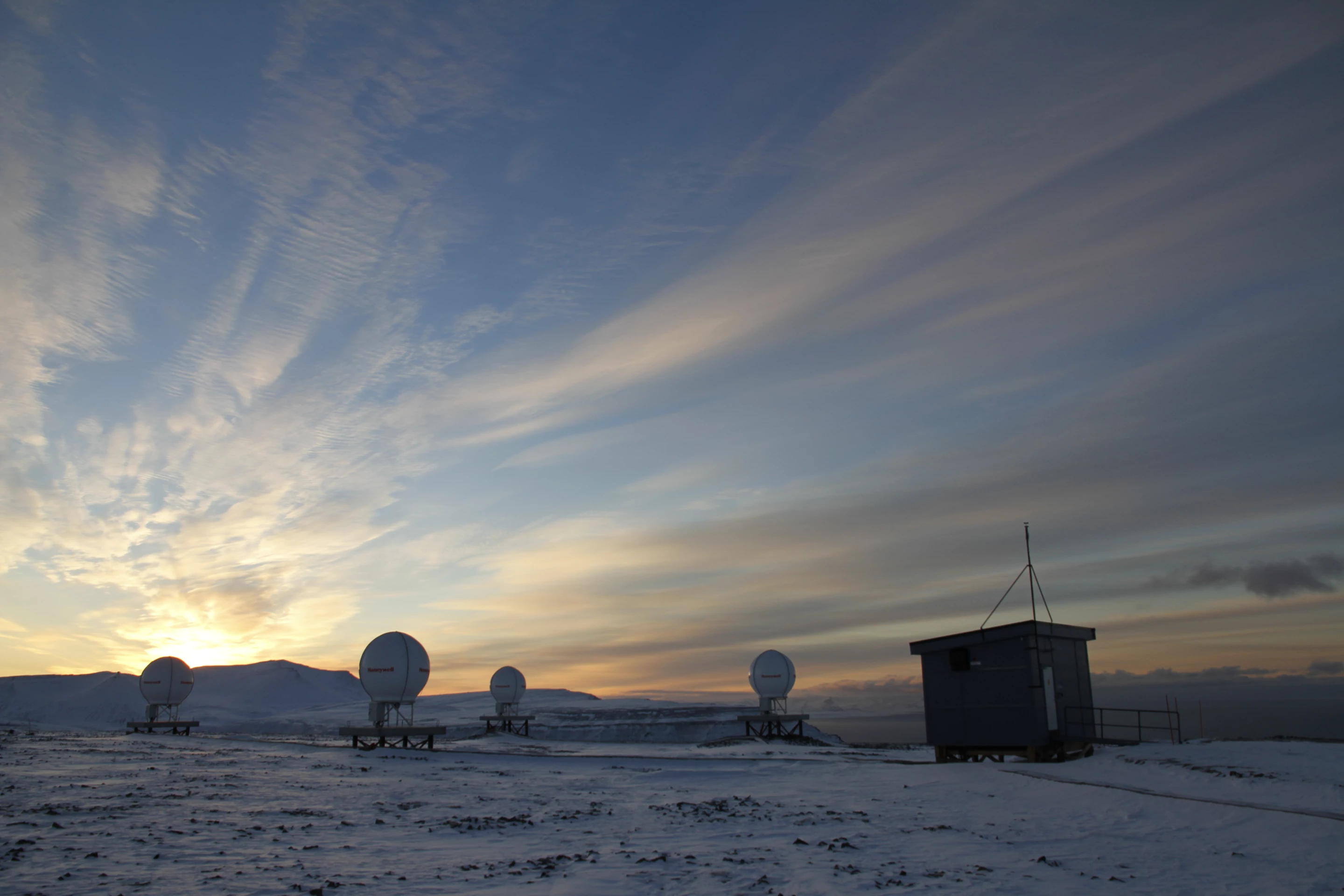 The ESA-built Svalbard Medium-Earth Orbit Local User Terminal (MEOLUT) on Spitsbergen Island, part of an extension of the international Cospas–Sarsat search and rescue program into medium-altitude orbits, spearheaded by Galileo