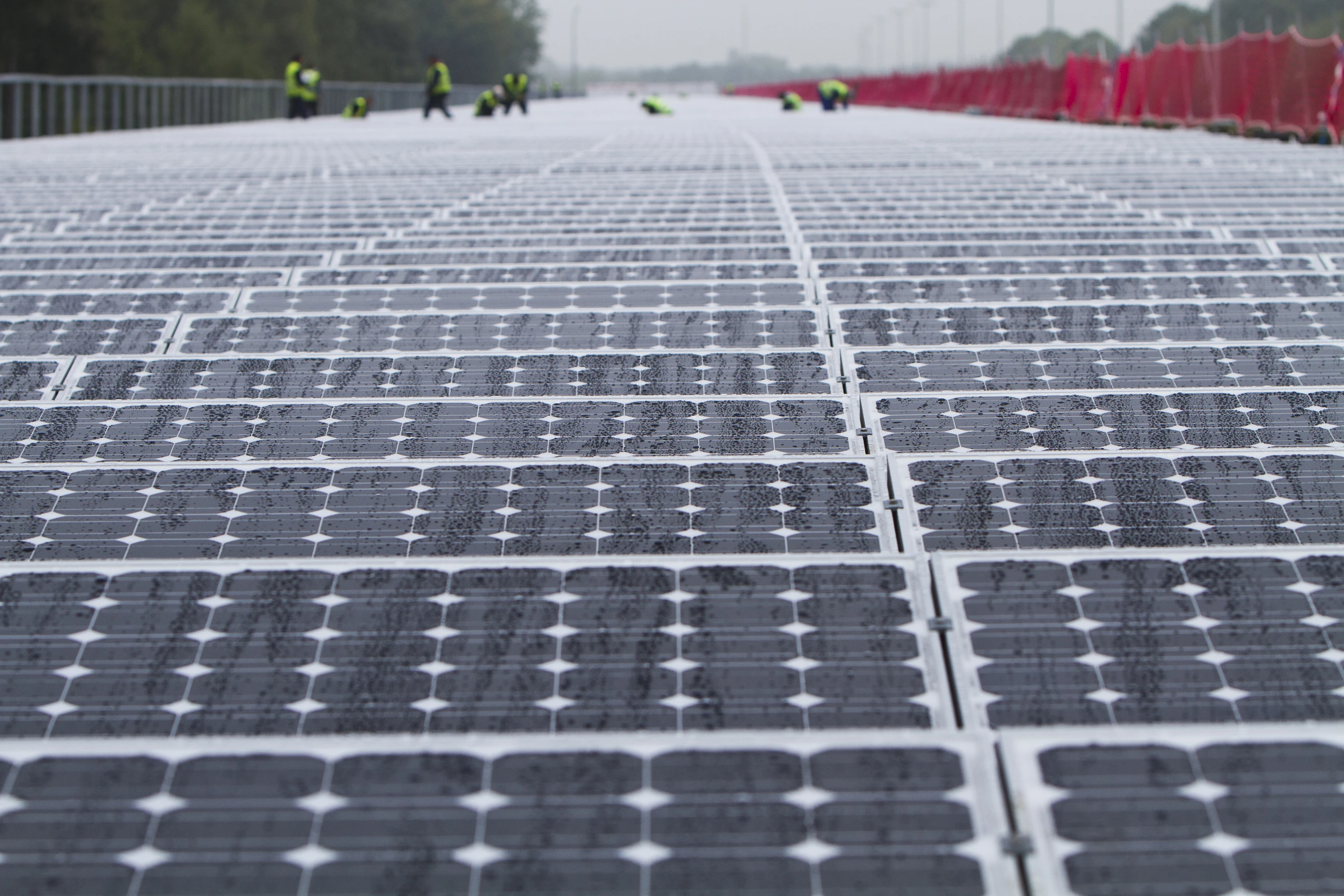 16,000 solar panels have been installed on the roof of a two mile long rail tunnel and will generate an estimated 3.3 MWh of electricity per year