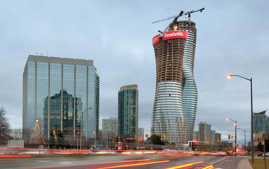 The Absolute Towers under construction