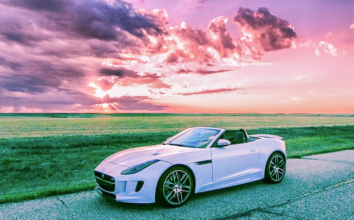 2016 Jaguar F-Type R Convertible at sunset