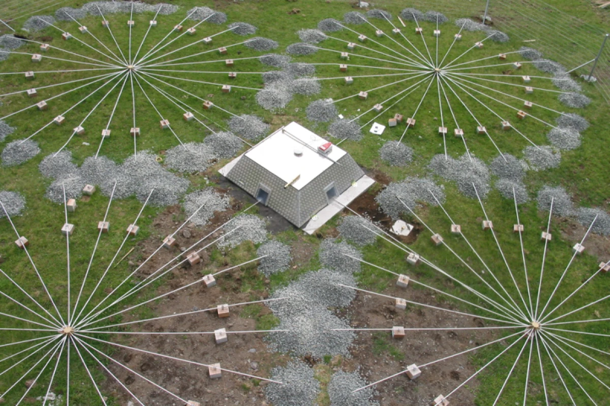 Arrays of infrasound station IS49, Tristan da Cunha, United Kingdom