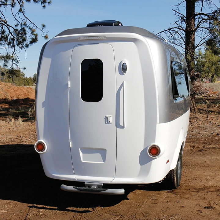 The rear door provides entry