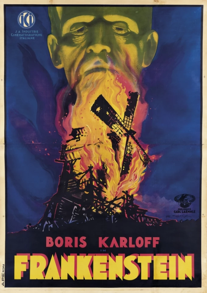 Italian Movie Poster for Frankenstein (1935) sells for $100,043 at Aste Bolaffi on February 18, 2020