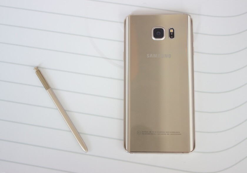 The Galaxy Note 5 with S Pen