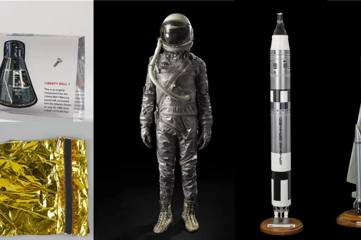 The sale includes memorabilia from the US and Soviet space programs