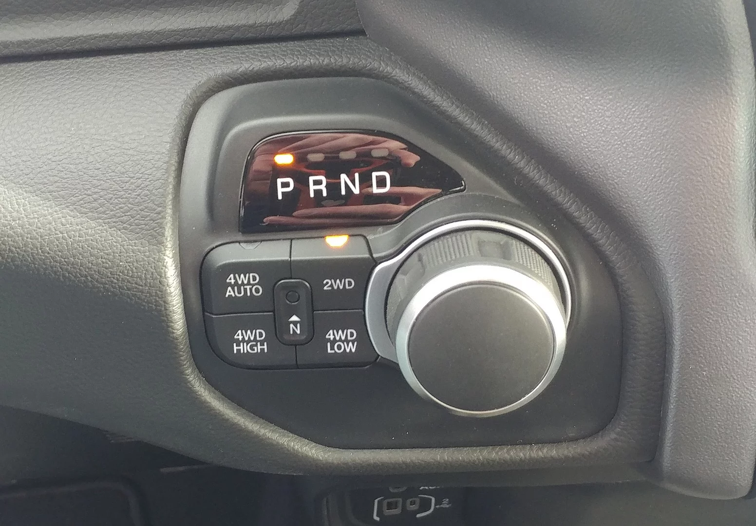 The new gear shift knob in the 2019 Ram 1500 is easier to grip and more positive in letting the hand know a gear shift has been made