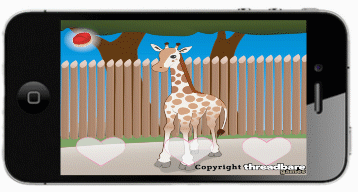 In "Brush-a-pet," kids use their brush to groom a virtual pet