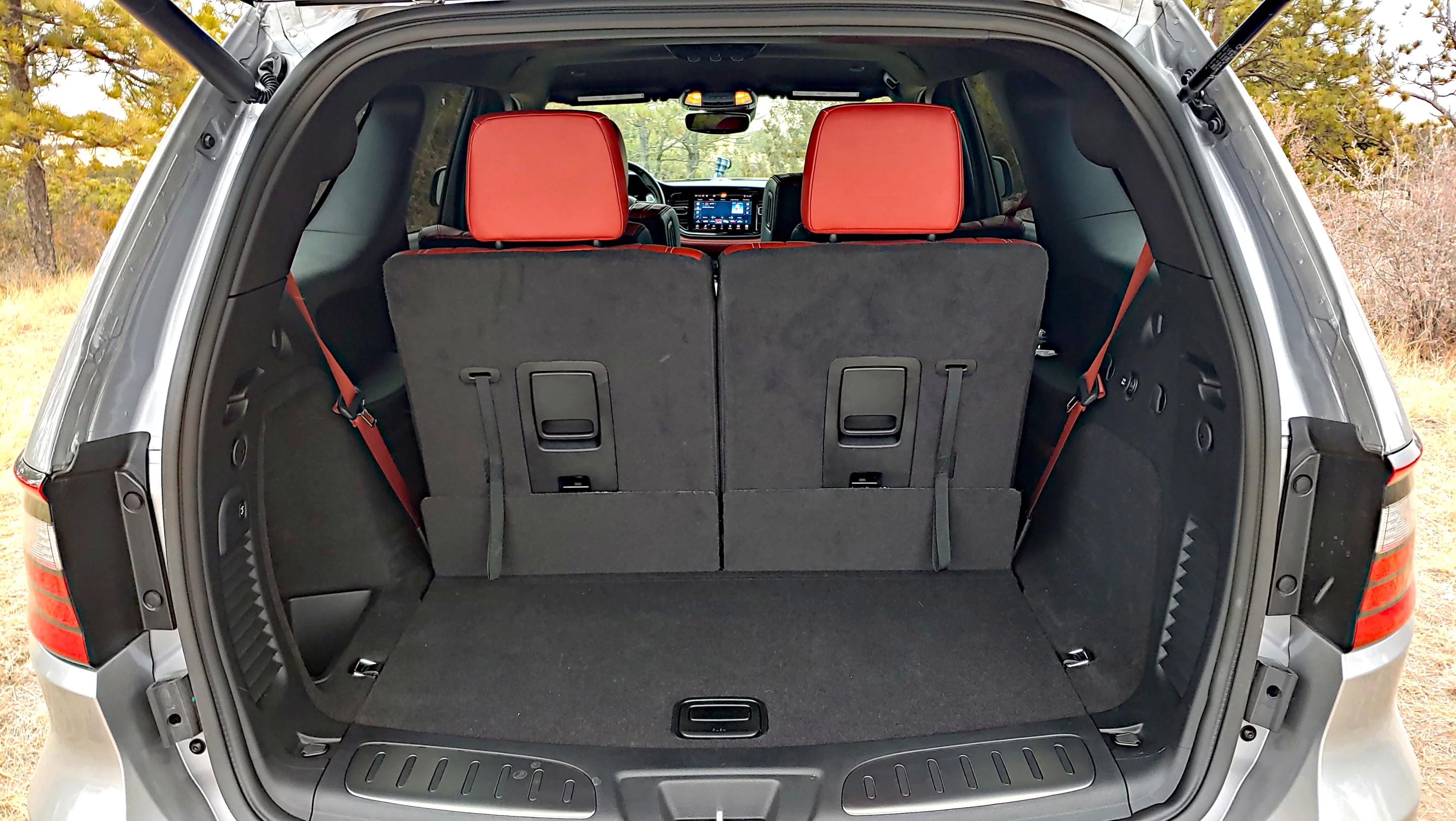 Cargo space in the 2021 Dodge Durango SRT Hellcat is ample, even with the third row up