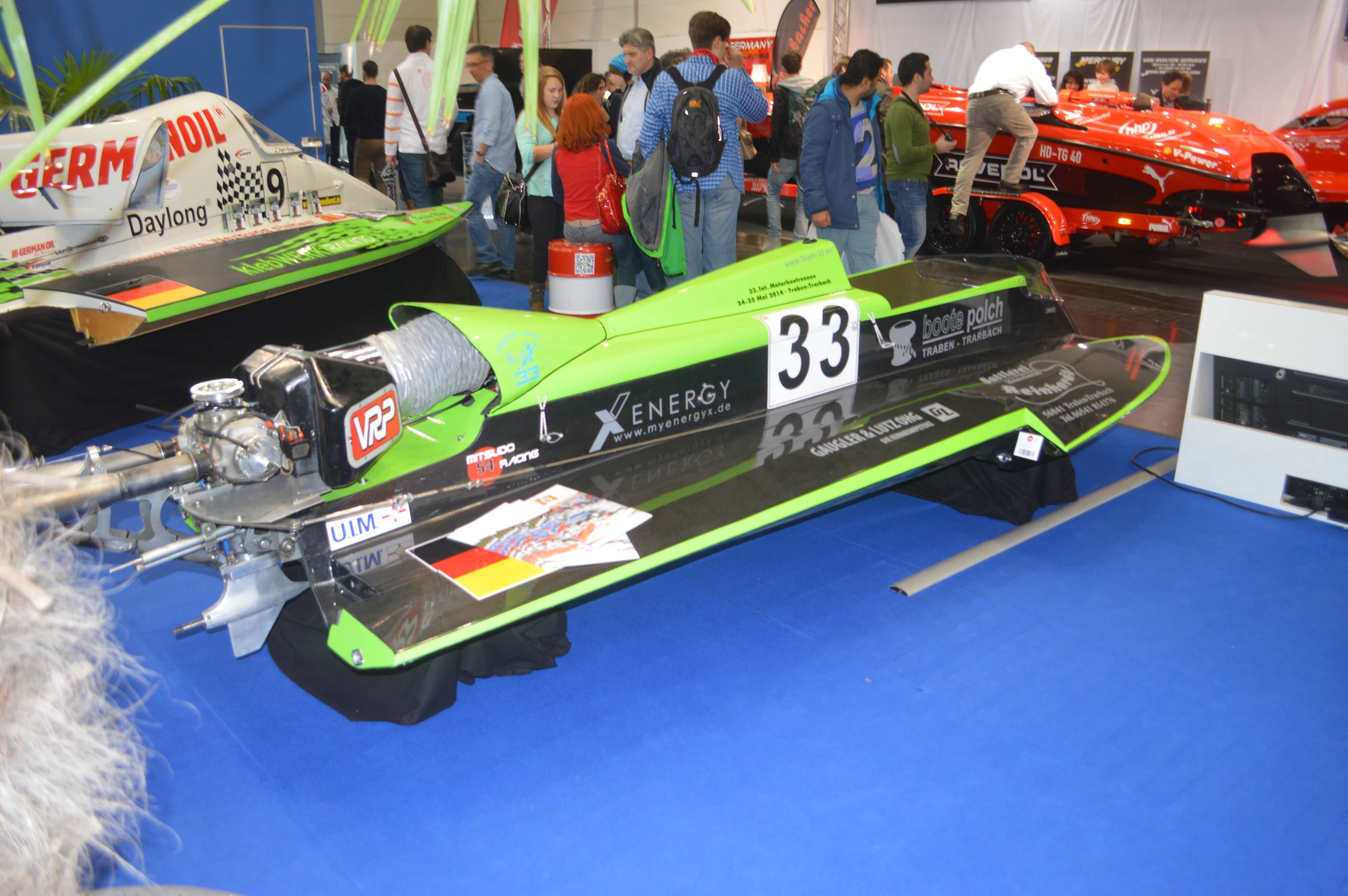 Powerboat display at Boot Dusseldorf