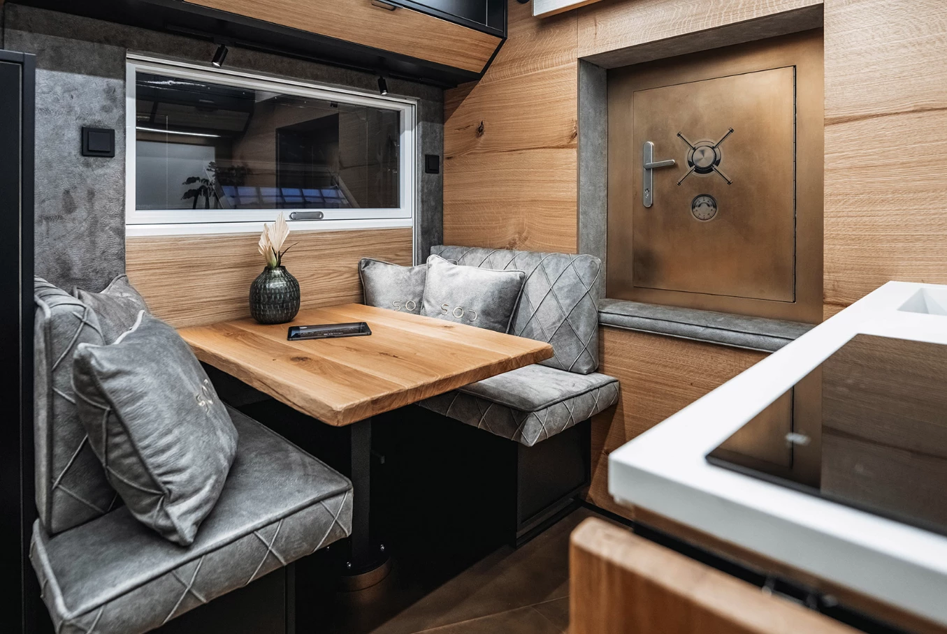 Stone Offroad Design gives the Peak 6x6 a vault-style pass-through door