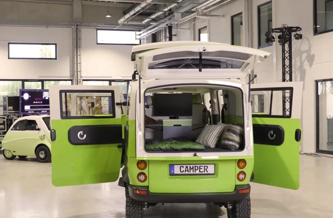 The liftgate-style rear window is a nice addition, adding some fresh air to the Xbus Camper interior