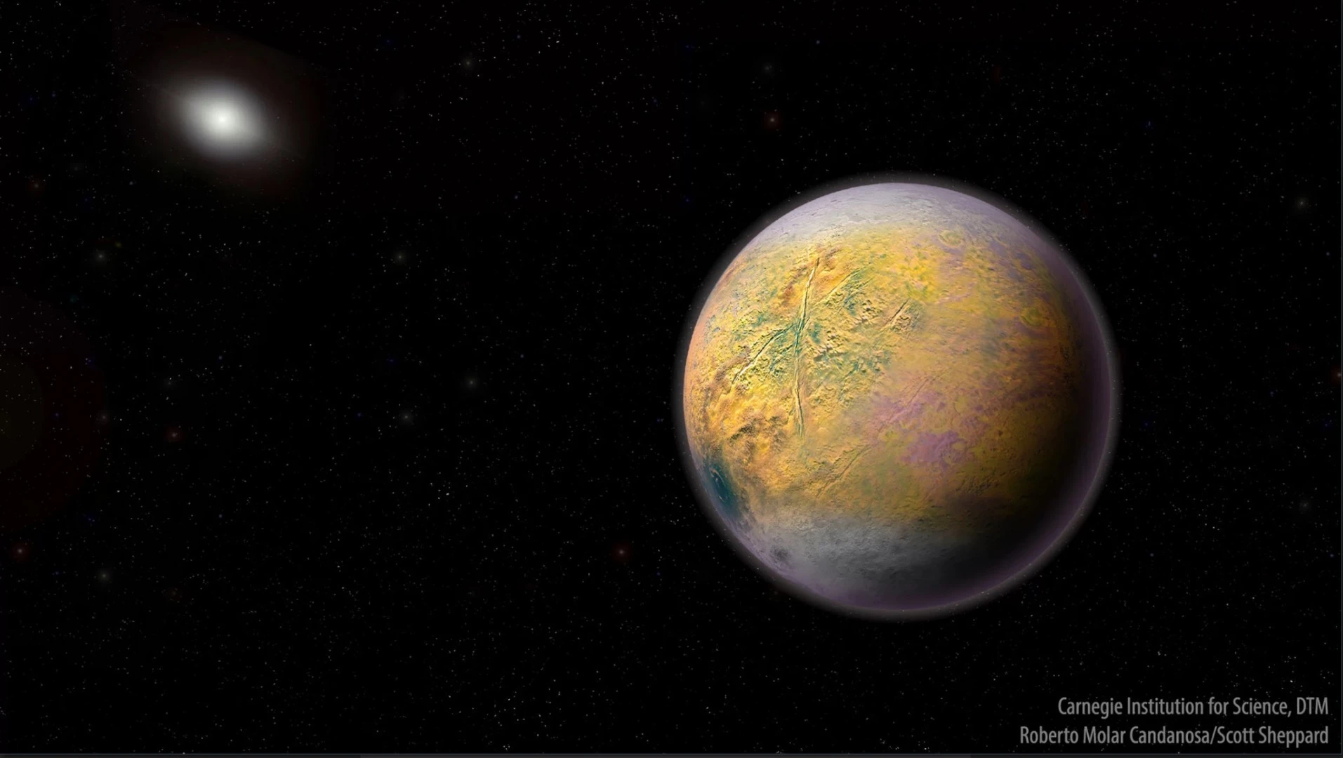 An artist's impression of Planet X, a hypothetical Super-Earth that lurks at the fringes of the solar system