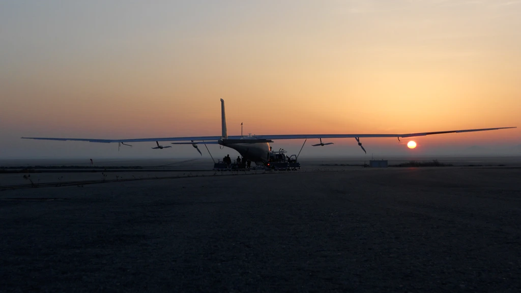 The Global Observer after its maiden flight in August 2010