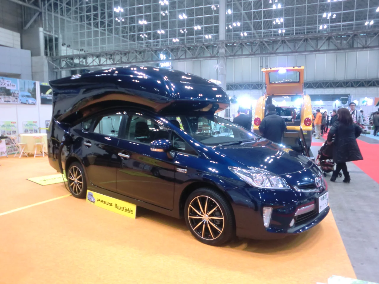 This is the view from the front, showing the camping body matches the car body in color but not in style (Photo: Stephen Clemenger/Gizmag.com)