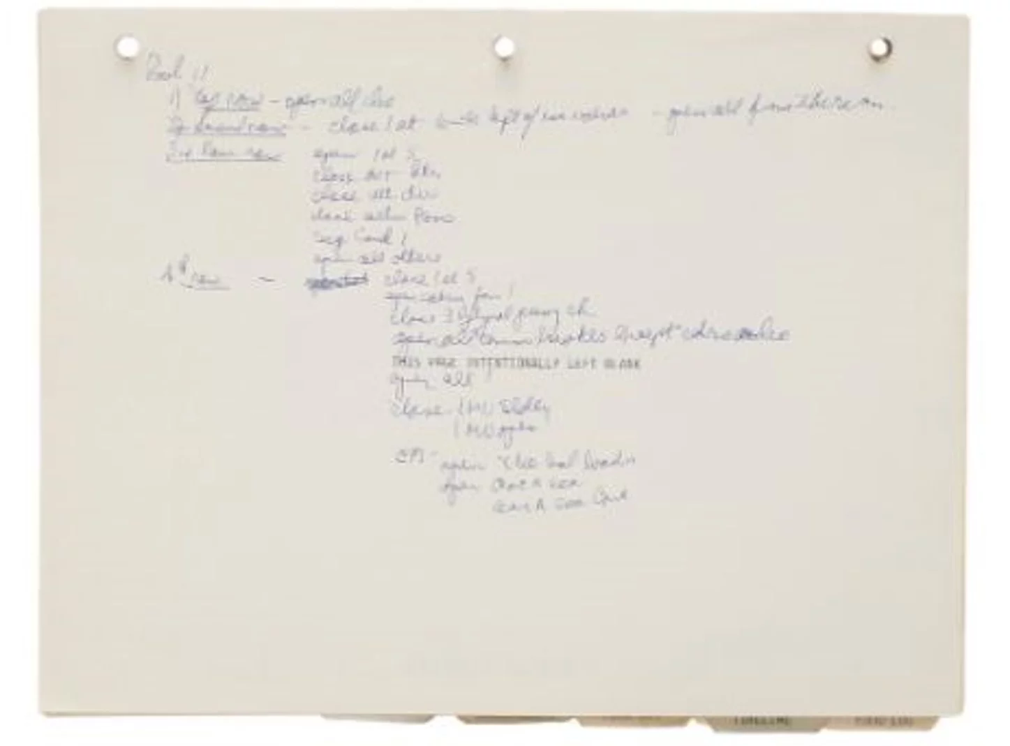 Notes for the power down procedure