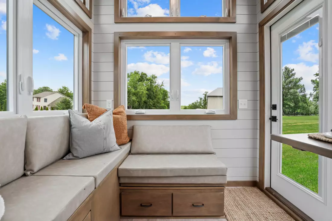 Visitors enter the Pathway directly into the living room
