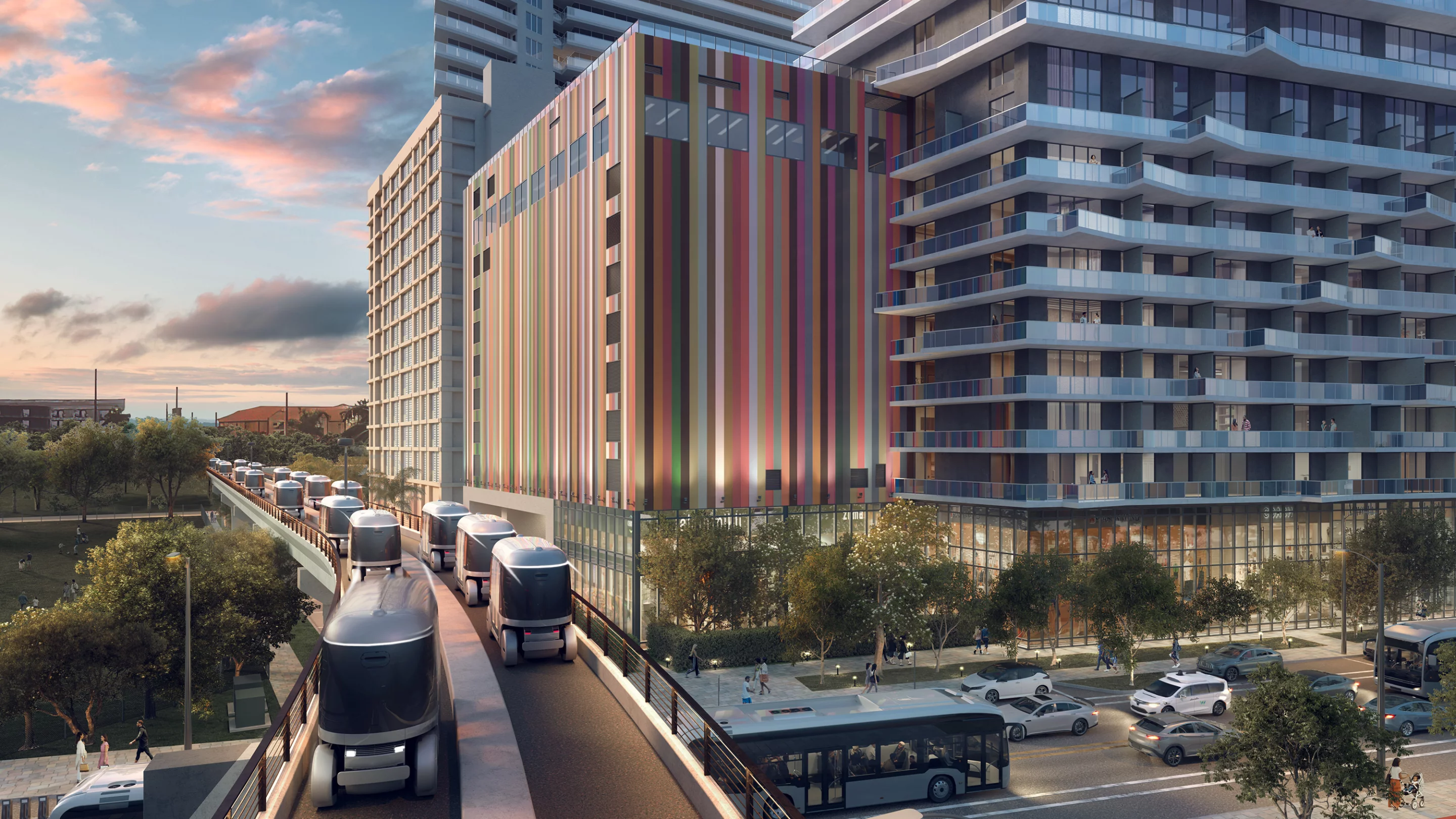 Glydways says that its automated transit network has the potential to squeeze 10,000 passengers per hour through a corridor roughly the width of a bike path