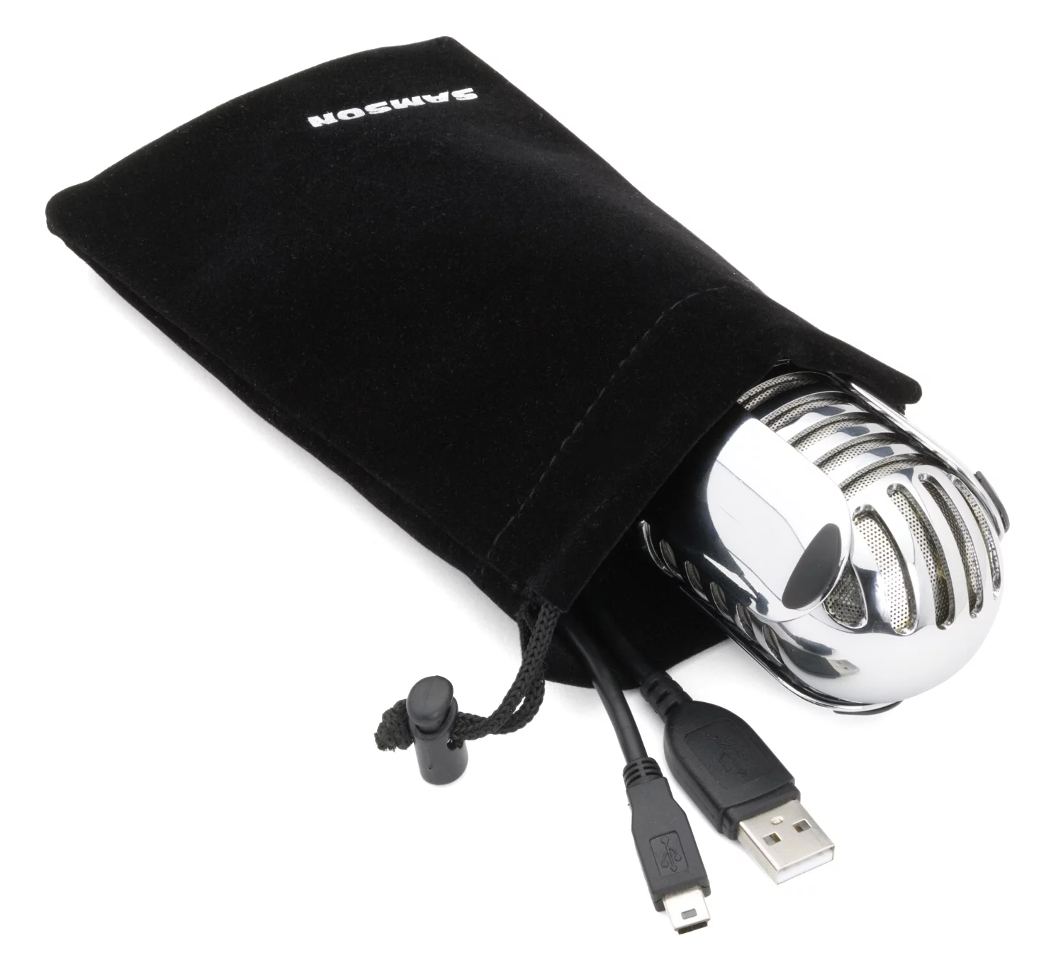 Carry pouch and cables with the Meteor Mic