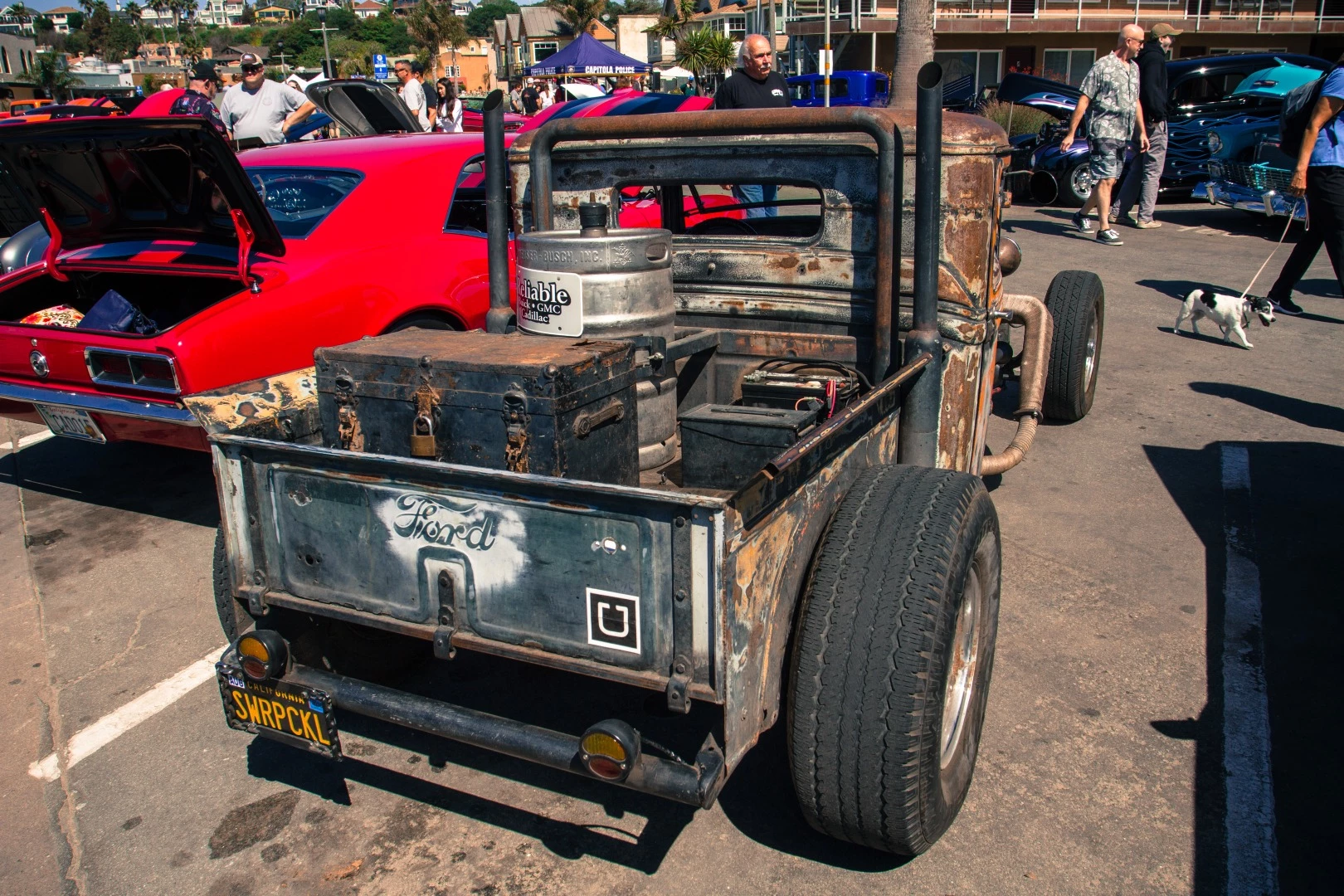 1934 Ford Pickup. No fancy name. No fancy paint. Just a keg in the back as an homage to the days of prohibition when horsepower decided if you escaped the law or not