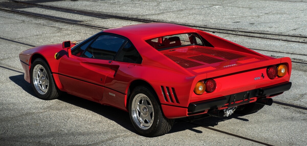 This 1984 Ferrari 288 GTO sold for US$2,750,000. It was purchased new by Yoshiho Matsuda and was the first 288 GTO officially delivered to Japan, remaining in his collection until 2010. It has less than 11,000 kilometers on the odometer.