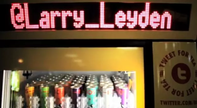 BEV displays the handle of each free tea recipient