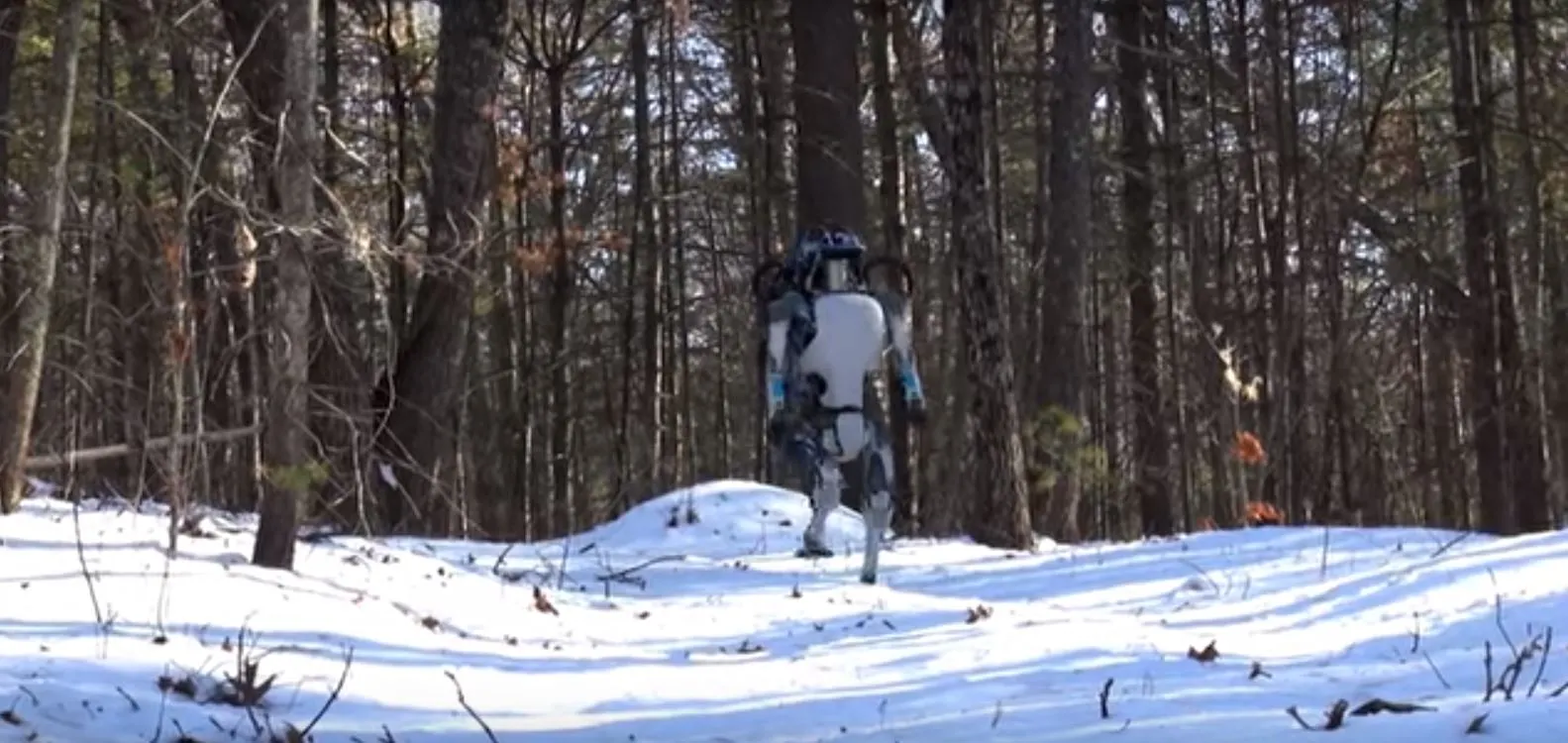 The latest Atlas robot can keep its footing on snow